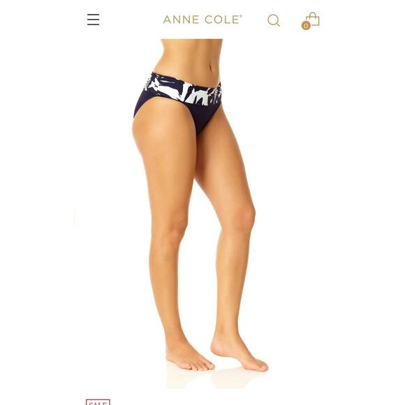 Anne Cole Tropical Print Swimsuit Bottom -Size Large - Picture 2 of 3